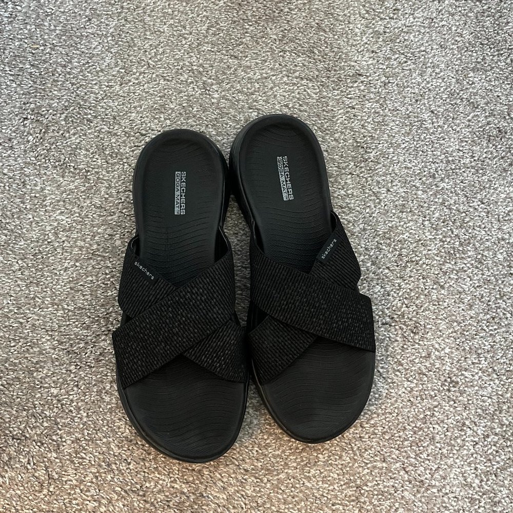 Skechers Women's Black Slide Sandal